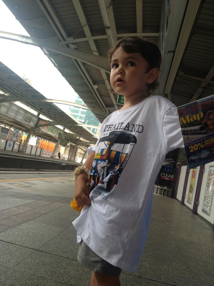 Waiting for the Skytrain in BKK