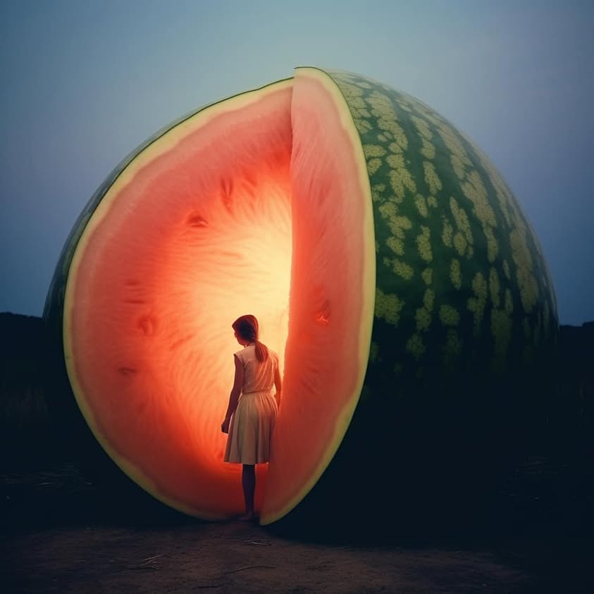 𝐘𝐨𝐮 𝐚𝐫𝐞 𝐨𝐧𝐞 𝐢𝐧 𝐚 𝐦𝐞𝐥𝐨𝐧! Prompt: **a micro woman…