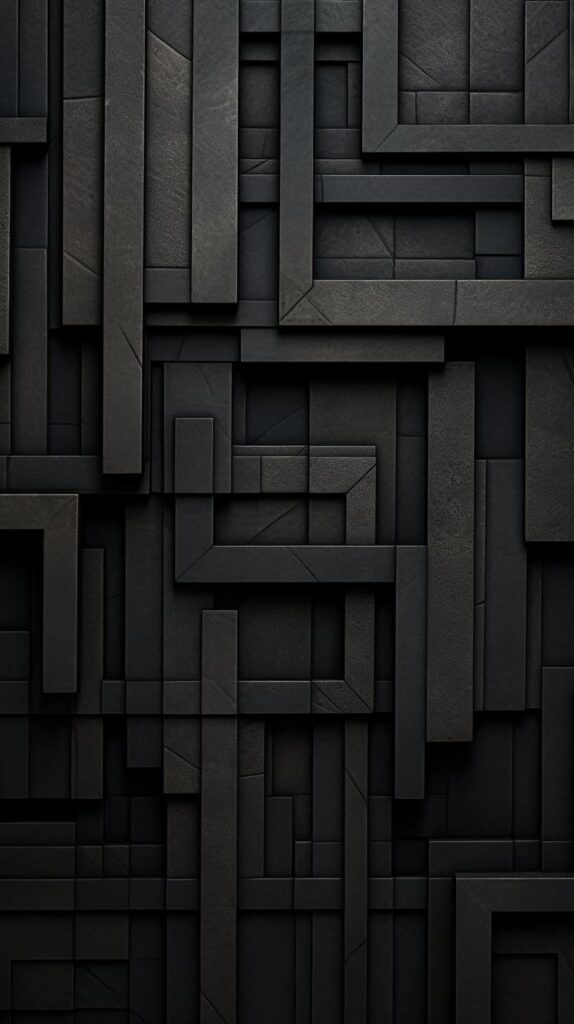 Prompt: ** architectural mathematics, abstract interlocking blocks pattern, dark and…