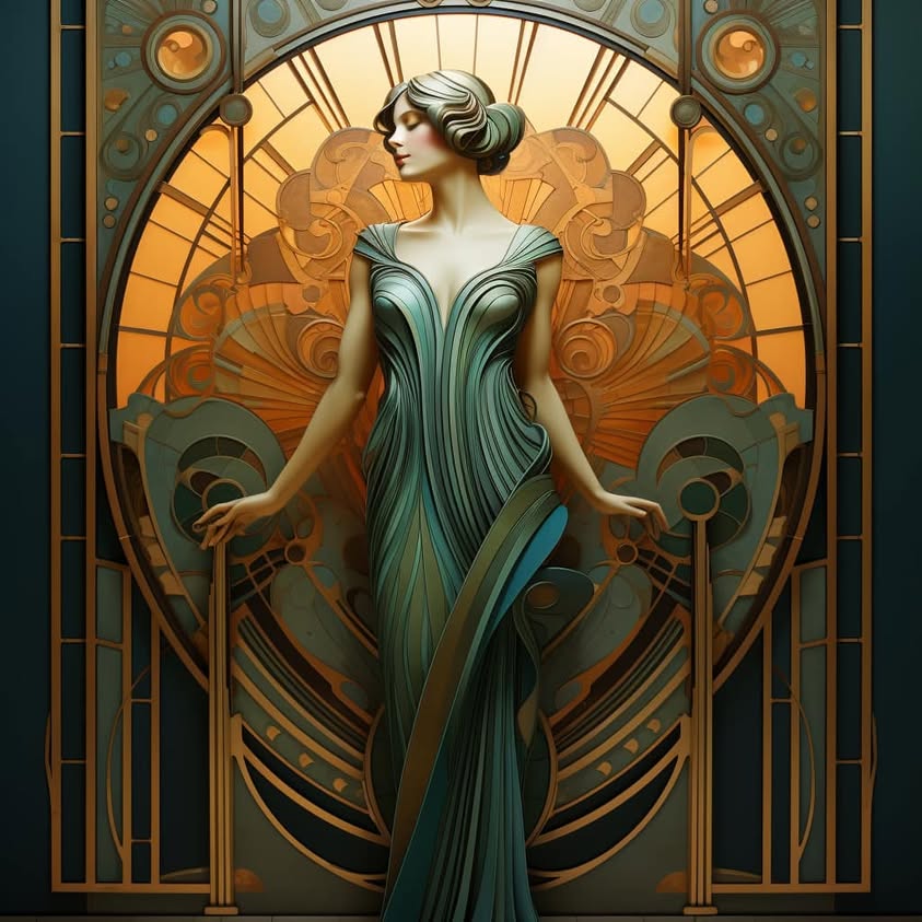 Art Deco and Art Nouveau, though distinct artistic movements, share…