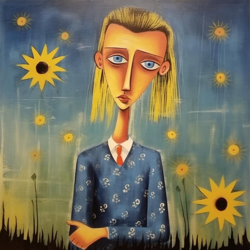 My friend Iza Koltan painted (Adobe, manually) the initial painting,…