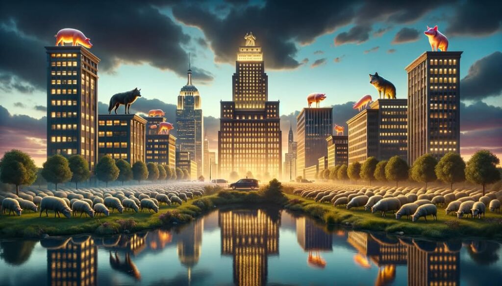 “NATION OF SHEEP. RULED BY WOLVES. OWNED BY PIGS” (Quote…