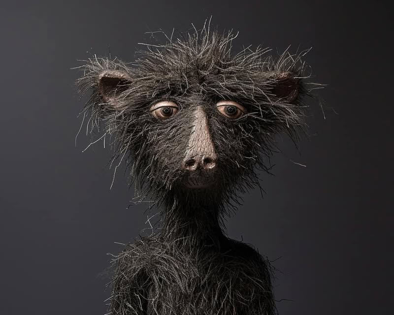 Prompt **furry monster photo by hyde hayes, janine antoni, elongated…