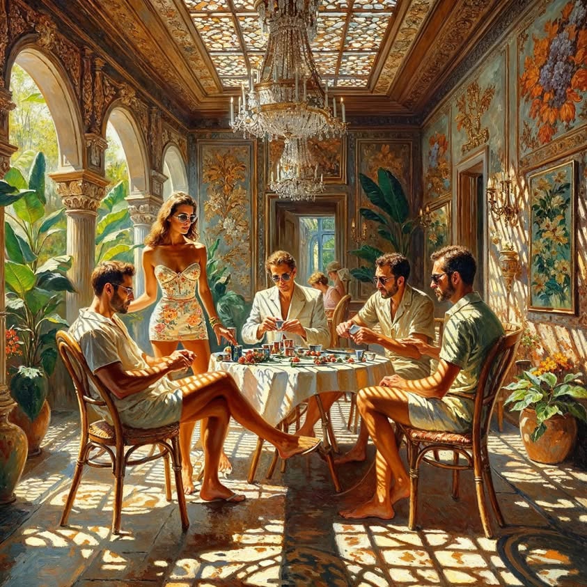 “And I like large parties. They’re so intimate. At small…