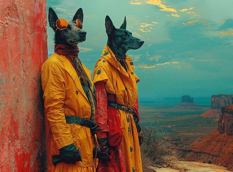 Contemplating the wide swath of creation (The glasses are custom-made,…