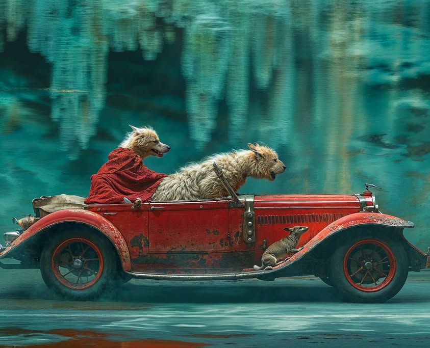 Caster the rabbit snoozing on the wheel again.