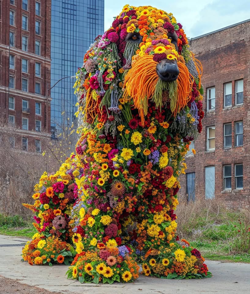 A garden of love with a wagging tail. Follow me…