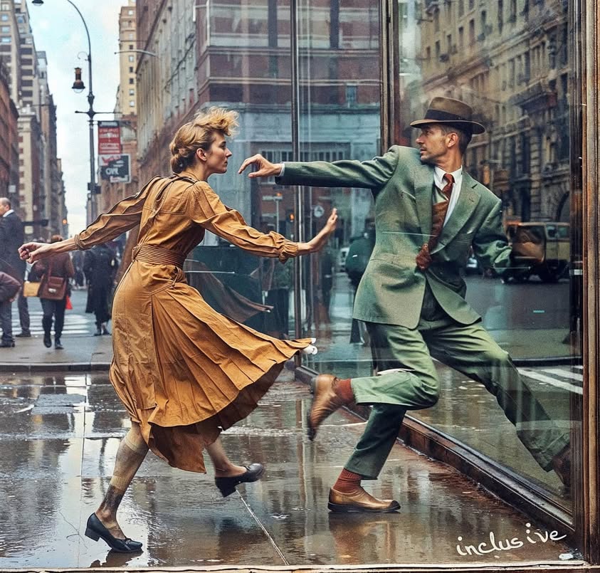 Urban Tango: Dancing through reflections and rain