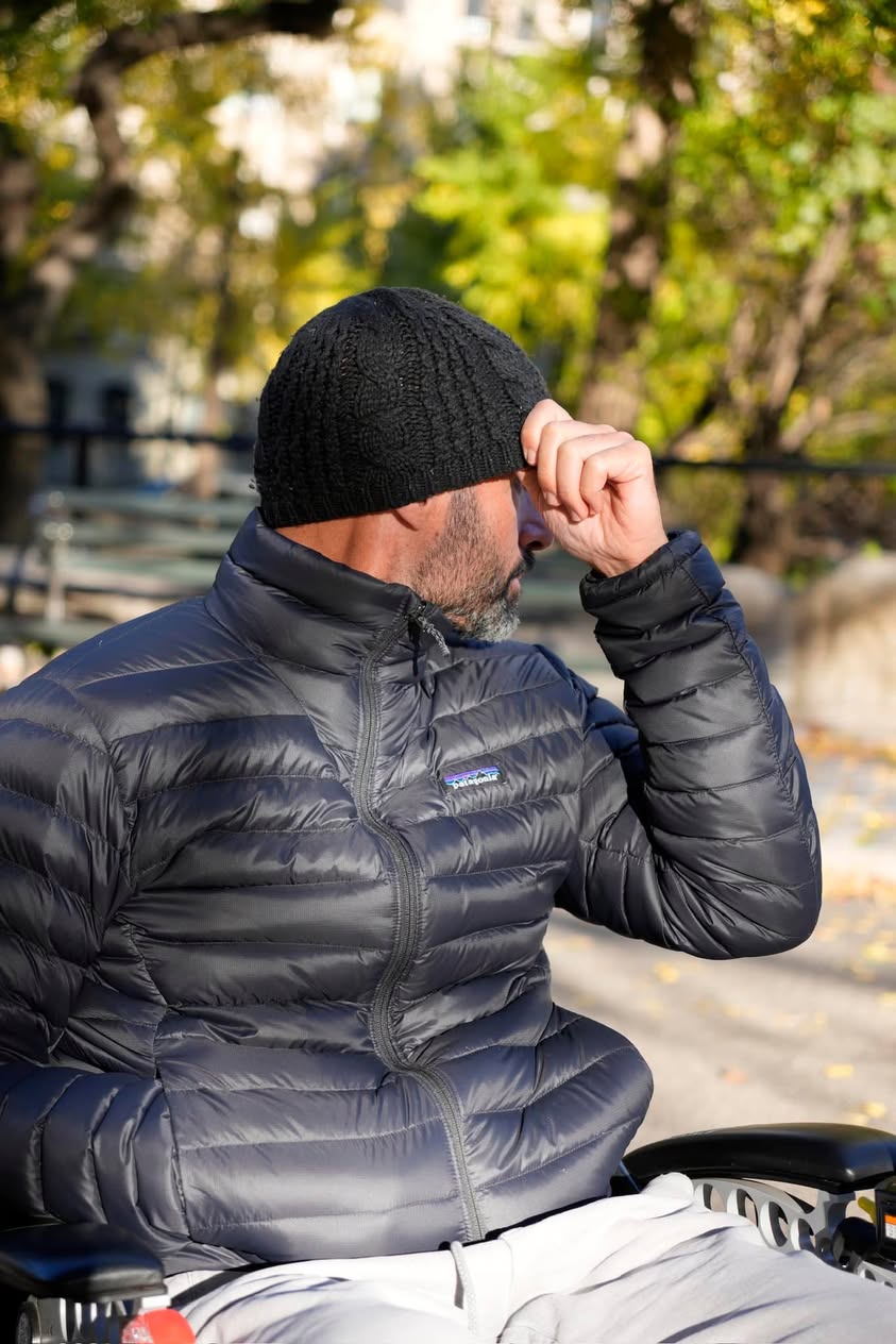 I noticed this man, talking like crazy as if he…