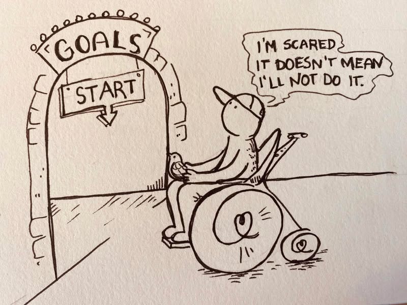 I am scared, but it doesn’t mean I’ll not do…